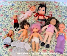 Anciennes petites poupées, yeux dormeurs, 12 et 14 cm + divers,+Famosa, Corolle
