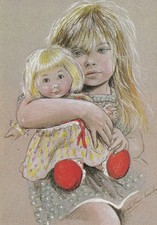 CPA. Illustrateur  Marie Claude MONCHAUX . "Les Enfants de Paris"