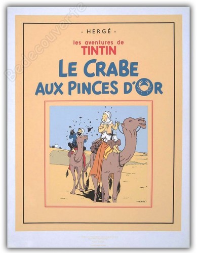 Affiche serigraphie herge - affiche, bd