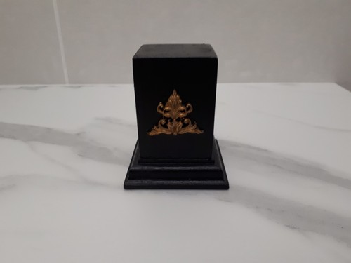 Socle bois noir satiné - bois,