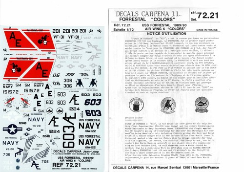 Carpena decals 72 - 72.21, uss