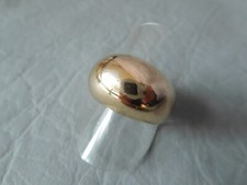 Bague jonc anneau dôme lisse dorée plaqué or jaune 18 carats T 56 femme fille