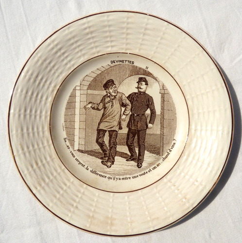 Assiette ancienne digoin - assiette,