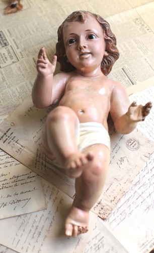 Large antique baby jesus with - antique,