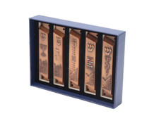 5 pièces Mezouza en étain bronze Terre Sainte Jérusalem Menorah Western Wall ...