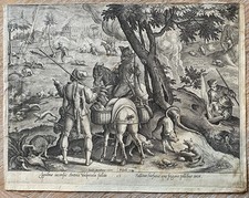 Gravure Ancienne « Chasse au