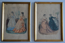 Lot de 2 gravures " La mode
