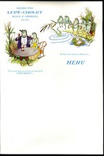 menu ancien . Grands Vins