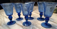 Beau Lot de 6 verres à pieds 16 soufflé bouche  Biot