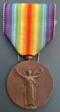 WW1 Médaille Interalliée de la Victoire Bronze 1914-1918 ORIGINAL VICTORY MEDAL