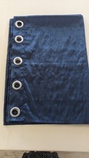 Paire de rideaux bleu foncé à œillets 143 x 205 cm, TBE