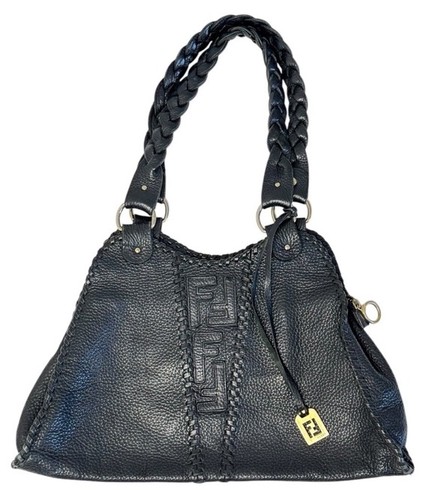 Vintage fendi black pebbled - fendi,
