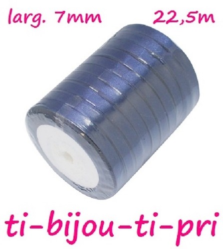 Bobine 22m ruban satin bleu - ruban,