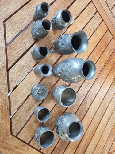 Objets étain ancien - objets, en