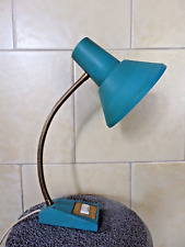 VINTAGE LAMPE DE BUREAU ARTICULEE SALON LOFT DESIGN TOUT METAL vert/bleu