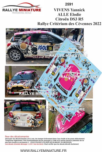 Decals ref 2591 citroen - 1/43,