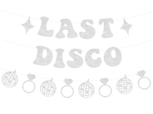 Silver glitter last disco - silver,