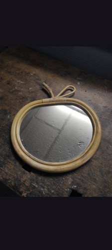Miroir forme pomme rotin - forme,