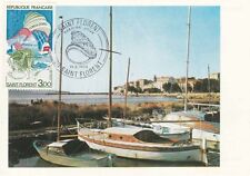 Carte postale 1er Jour timbrée 1974 CORSE SAINT-FLORENT barques voiliers 1
