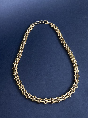 Collier double chaîne jaseron - chaîne,