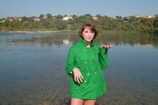 Manteau femme PVC vinyle brillant trench vintage ciré femme Lackmantel