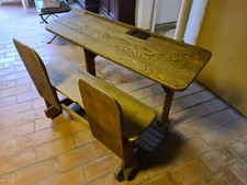 Bureau - Banc d'écolier ancien
