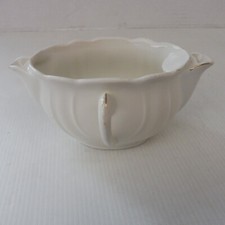 ANCIEN SAUCIER MAIGRE ET GRAS PORCELAINE BLANCHE
