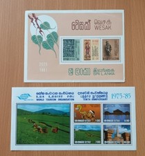 timbres Sri Lanka, 2 bloc feuillets, neufs **