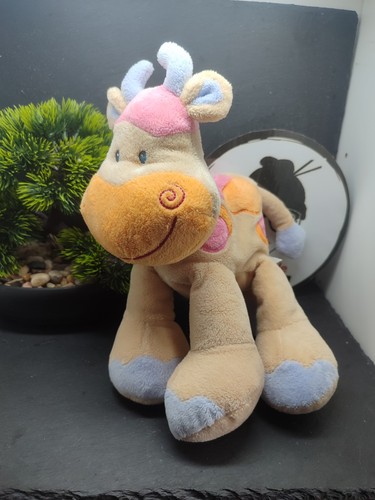 Pe0292 doudou girafe vache - doudou,