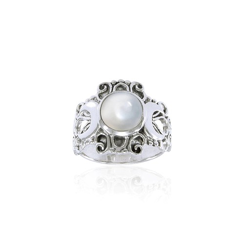 Triple lunaire lune - triple, bague