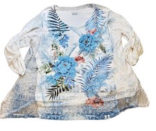 Tunique fleurie Bleu Bonheur