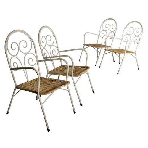Chaises jardin vintage fer - chaises,