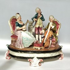 Sculpture en Porcelaine Orchestre Musiciens de Chambre (Style Rocaille 18ème)