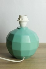 sublime pied de lampe turquoise bleu vert forme ballon contemporaine déco lumièr