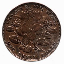 1 PENNY TOKEN 1856 NOUVELLE ECOSSE / NOVA SCOTIA / CANADA