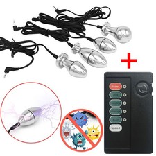 ElectroShock-Stimulation-Anal Beads-Plug-E-stim-Prostate Massage-G-Spot-Dildo