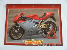 CARTE FICHE MOTO MV AGUSTA F4 SERIE ORO 1999