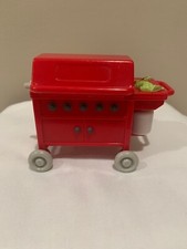 FISHER PRICE Loving Family Dollhouse RED BARBEQUE GRILL ~Barbecue w/ Meat 2002