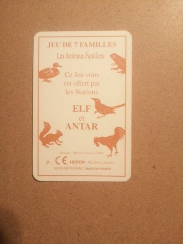 Jeu des familles les animaux - familles,