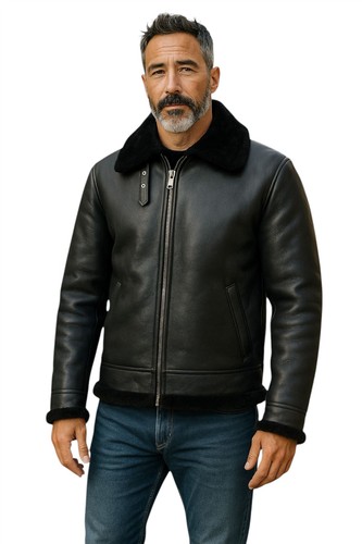 Veste pilote aviateur - pilote, noire