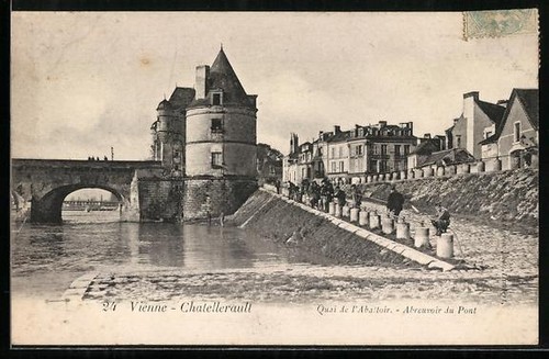 Cpa châtellerault quai - châtellerault,, de