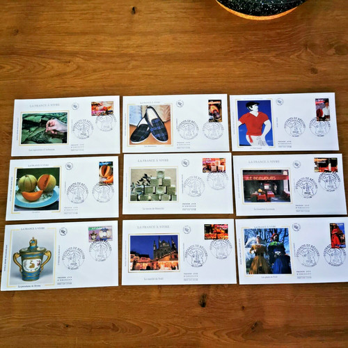 France fdc 9 enveloppes - ⭐,