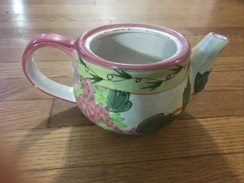 Théière avec plantes - avec,