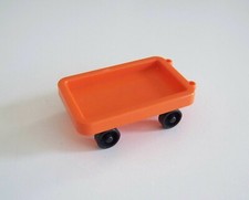 PLAYMOBIL (W101) GARE - Chariot Orange Marchandises & Bagages Vintage 3271 3402