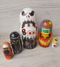 Figurines d'horreur poupées nesting peintes à la main pour enfants éducation ...