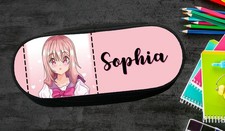 trousse à crayons Manga fille personnalisée avec prénom