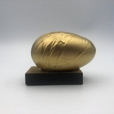 René FUMERON - Peinture Originale sur Œuf d'Oie - Or - Doré 