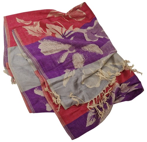 écharpe pashmina grise violet - Écharpe,