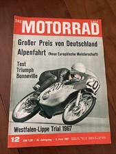 Revue magazine moto "das Motorrad" N° 12 1967 Triumph Bonneville 650 T120 etc