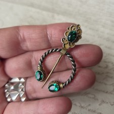 Fibule Provençale Ancienne XIXè Argent Strass Silver Fibula 19thC